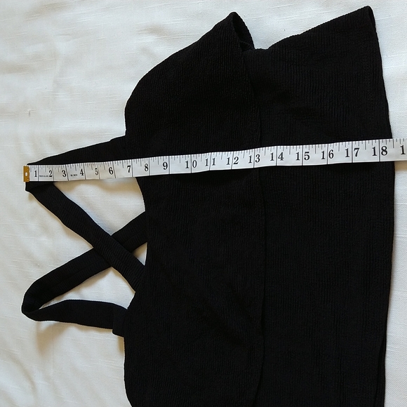 Madewell black strappy layered crop tank top size XXsmal - Picture 9 of 13